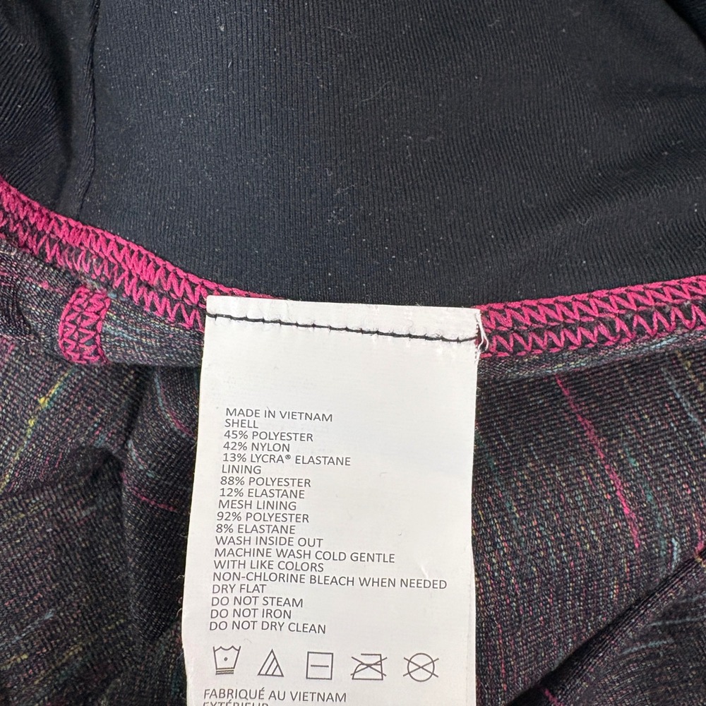 prAna Leggings Womens M Gray Roxanne Capri Strappy Lattice Space Dye Yoga Gym - Picture 7 of 9